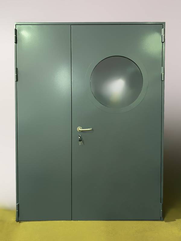 Дверь с круглым стеклопакетом