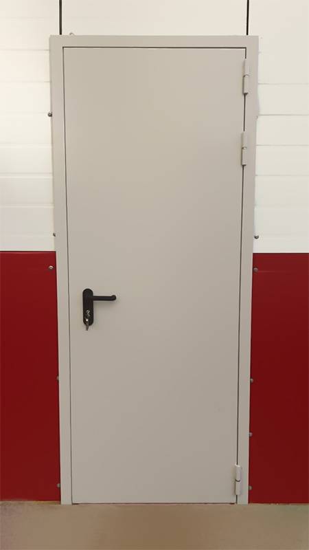 Глухая однопольная дверь (р-н Митино, ул. Барышиха, 49) Глухая однопольная дверь (р-н Митино, ул. Барышиха, 49)